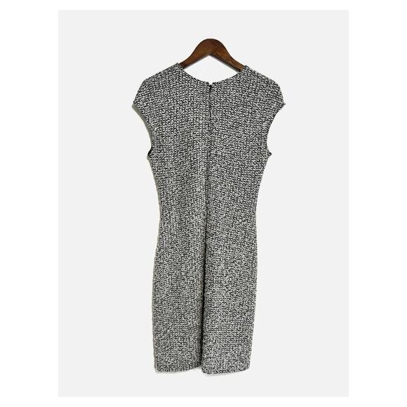 St. John Tweed Eyelash Space Dye Sheath Dress Black Green White 6 - Picture 4 of 9